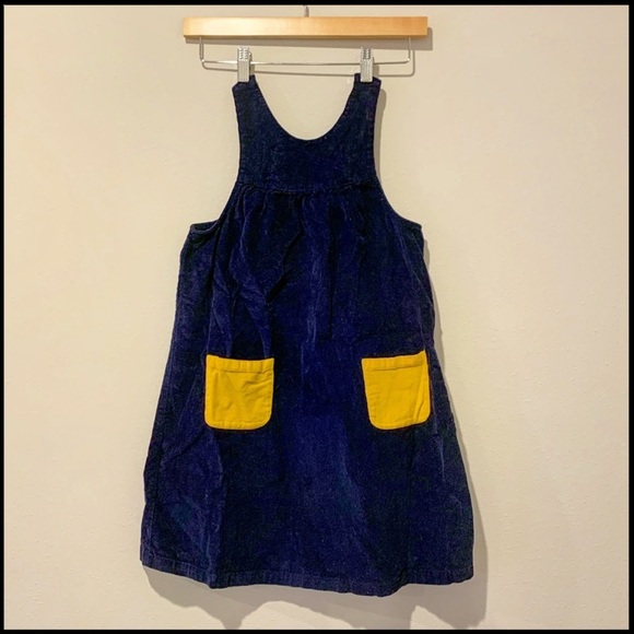 Hanna Andersson Other - NWOT Hanna Andersson Navy & Yellow Corduroy Dress